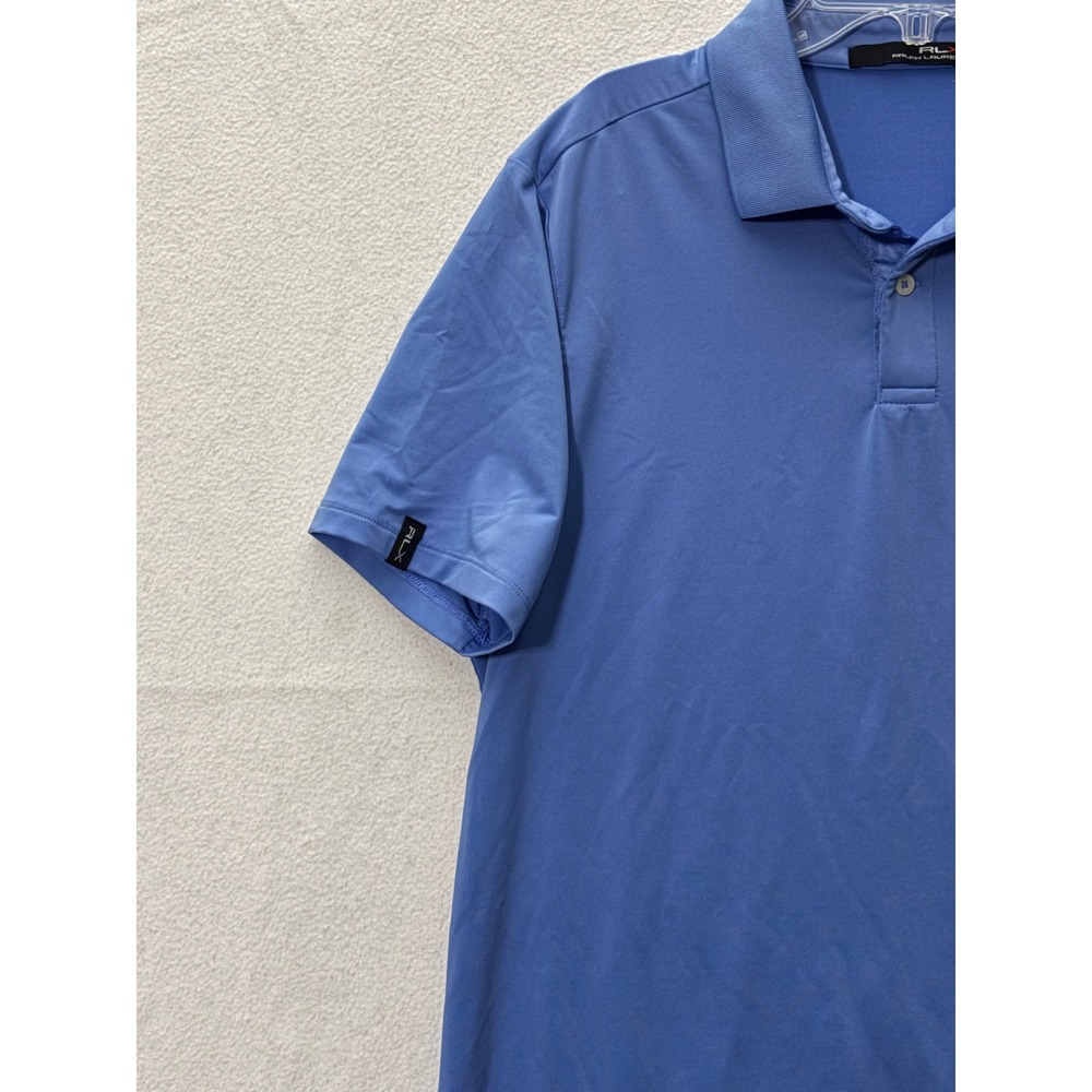 RLX Ralph Lauren Mens Blue‎ Performance Golf Polo Shirt M - Picture 2 of 5